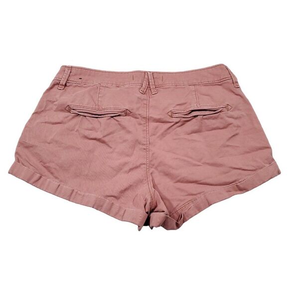 Abercrombie Low Rise Y2K Style Chino Shorts Pink Stretch Shortie Size 25 - Picture 2 of 13